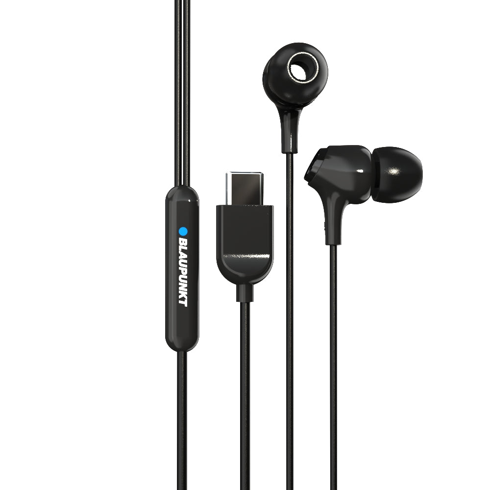 EM-01 Type C Wired Earphone with Noise Cancellation (Black)