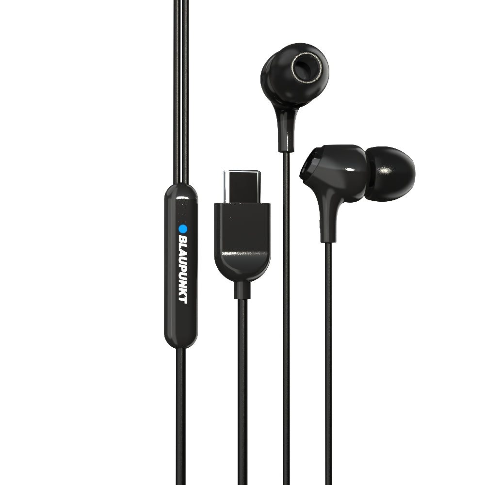 EM-01 Type C Wired Earphone with Noise Cancellation (Black)