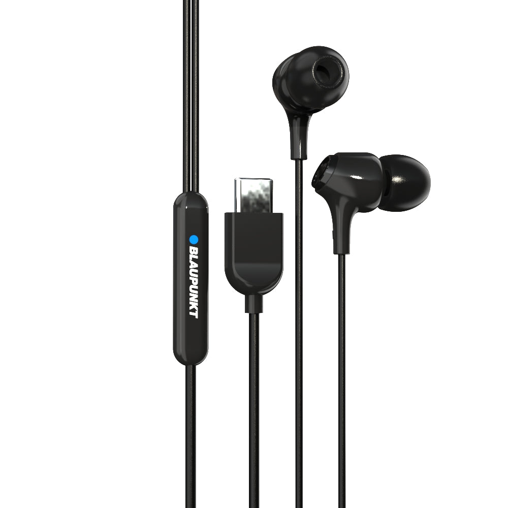 EM-01 Type C Wired Earphone with Noise Cancellation (Black)