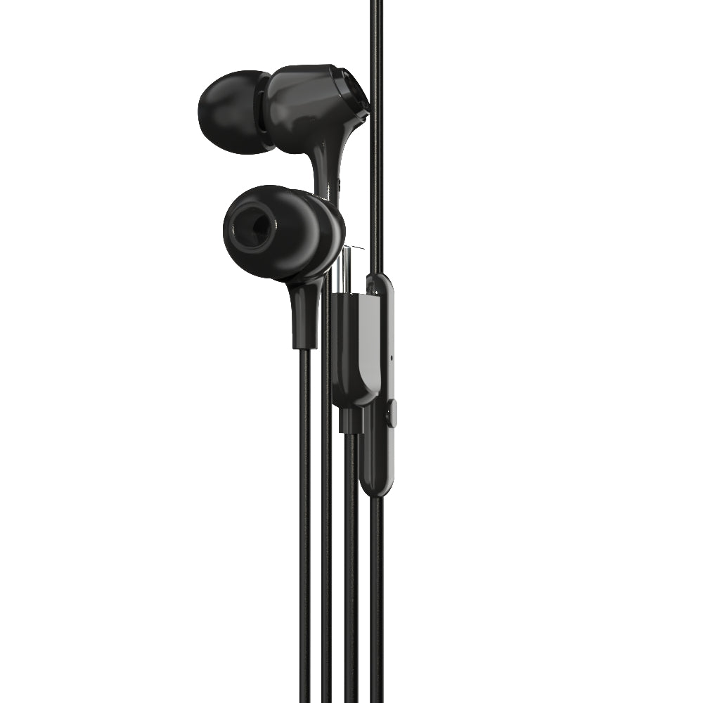 EM-01 Type C Wired Earphone with Noise Cancellation (Black)