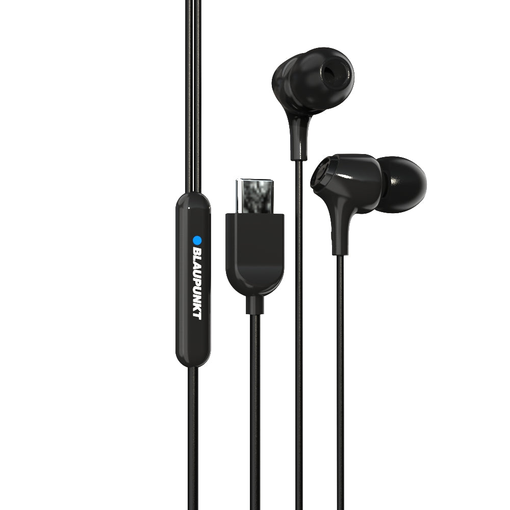 EM-01 Type C Wired Earphone with Noise Cancellation (Black)