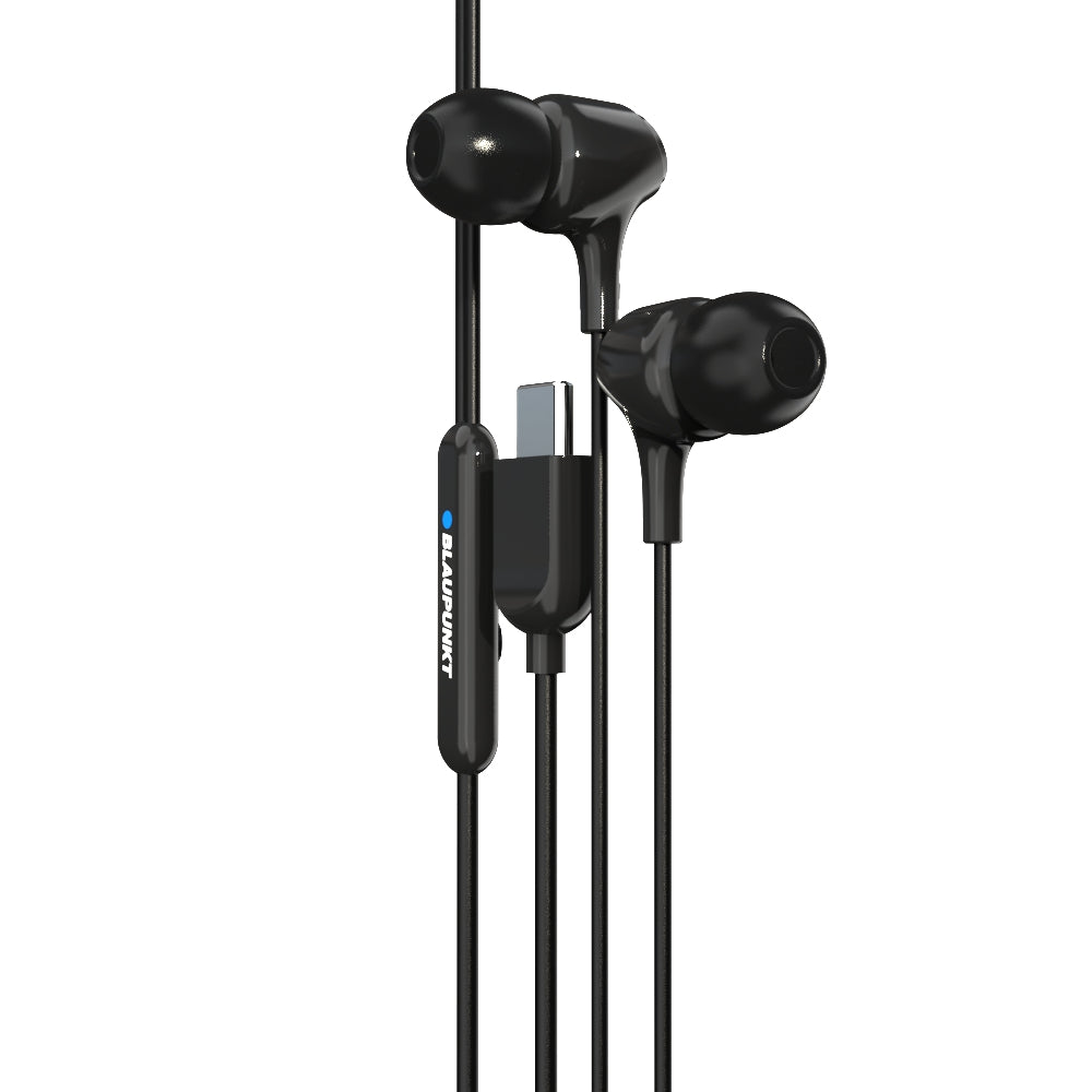 EM-01 Type C Wired Earphone with Noise Cancellation (Black)