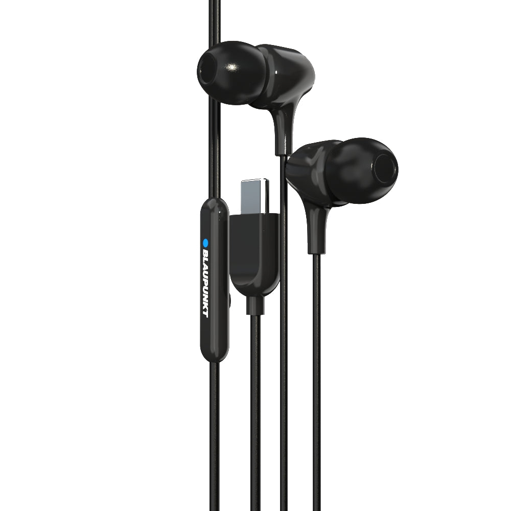 EM-01 Type C Wired Earphone with Noise Cancellation (Black)