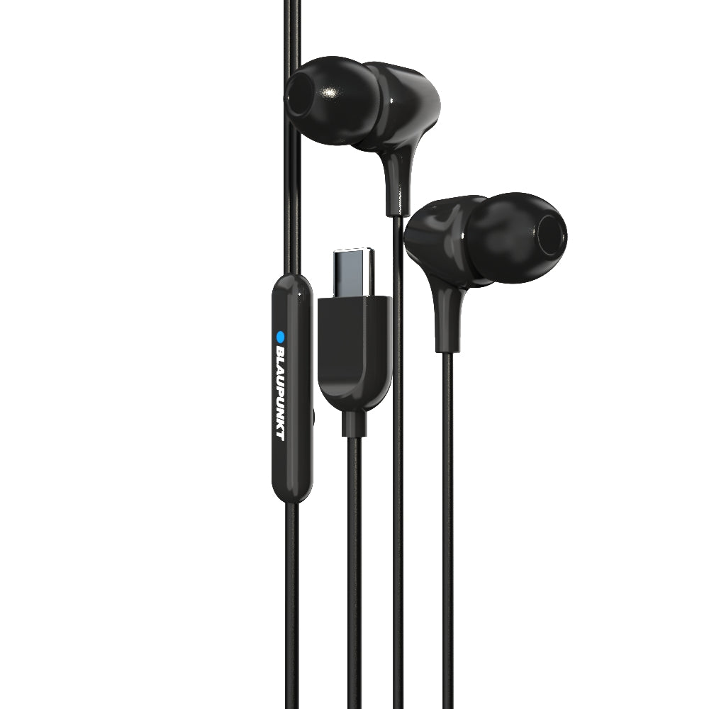 EM-01 Type C Wired Earphone with Noise Cancellation (Black)