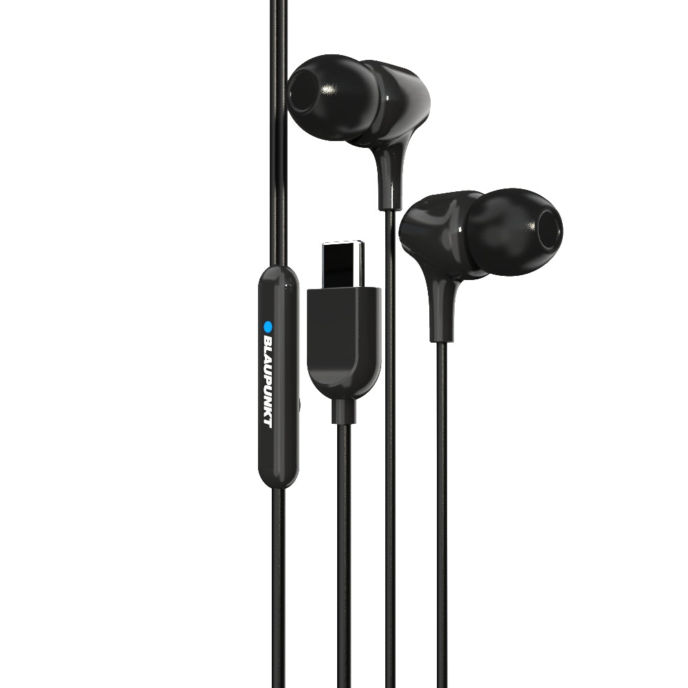 EM-01 Type C Wired Earphone with Noise Cancellation (Black)