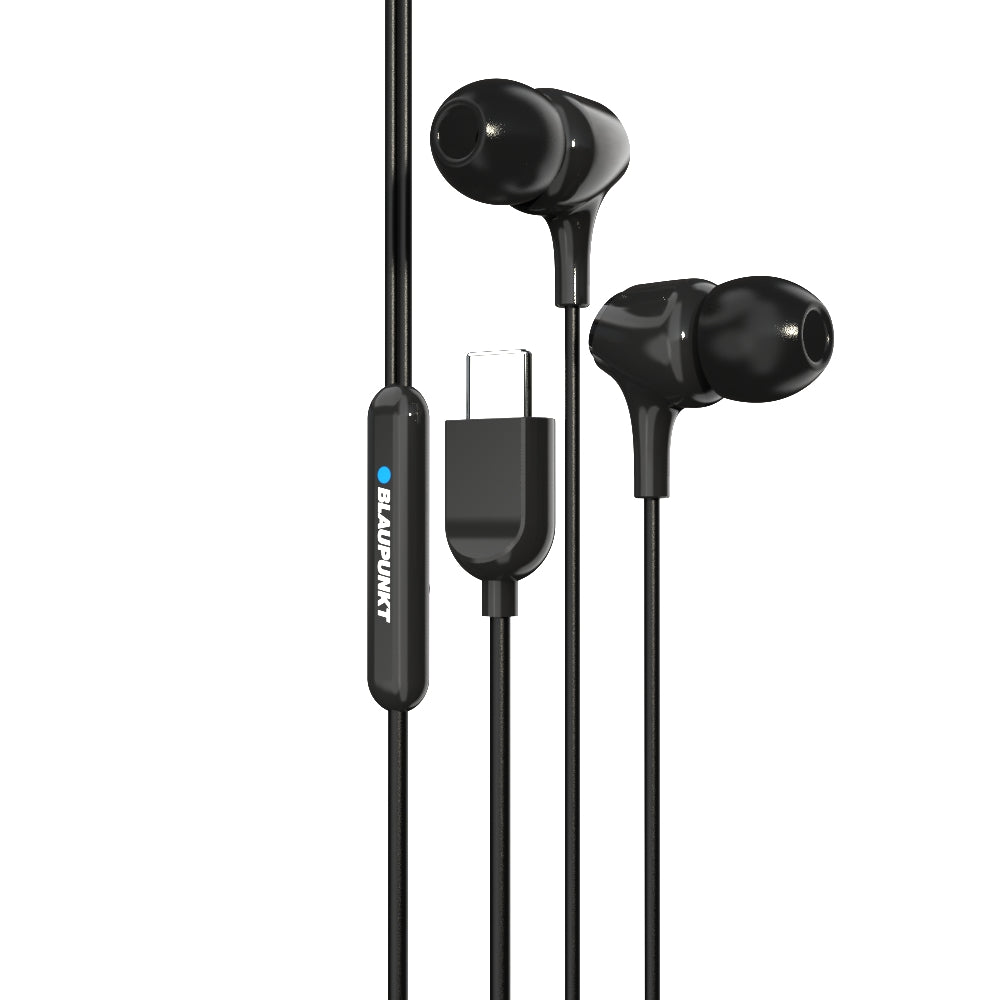 EM-01 Type C Wired Earphone with Noise Cancellation (Black)