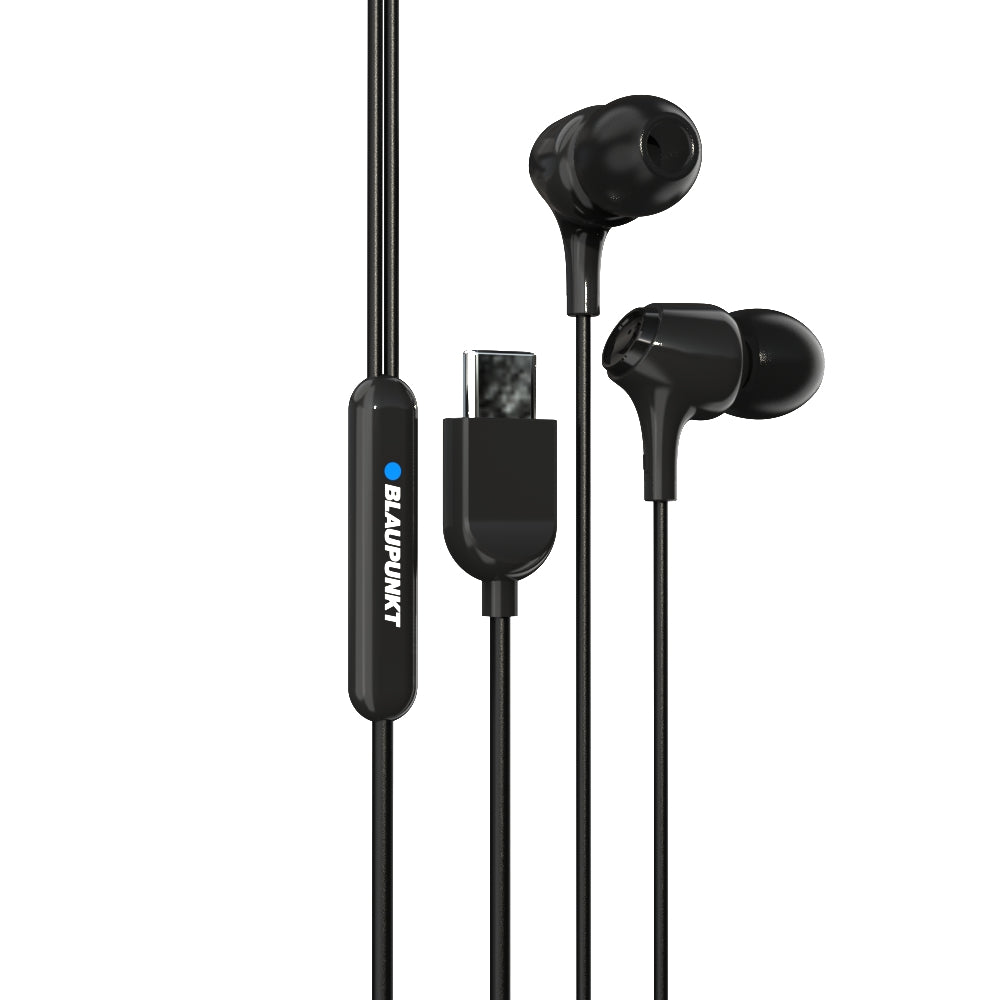 EM-01 Type C Wired Earphone with Noise Cancellation (Black)