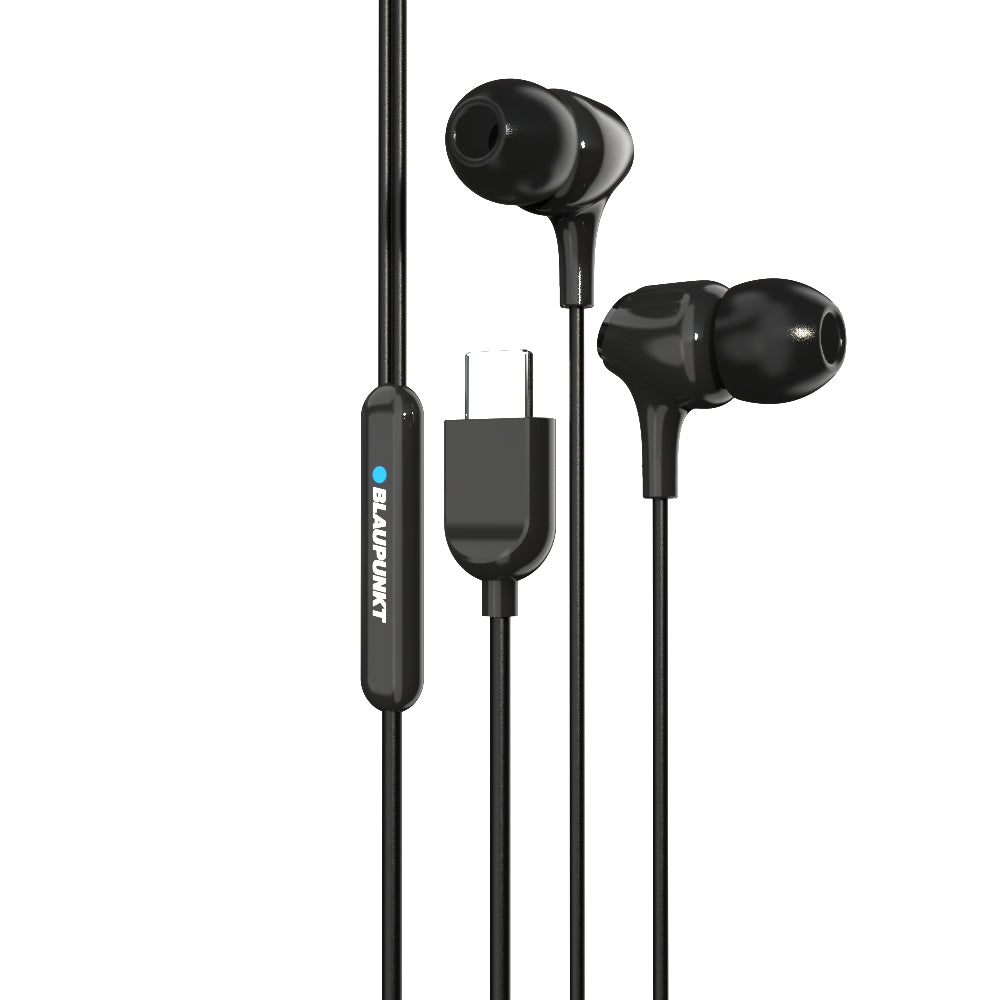 EM-01 Type C Wired Earphone with Noise Cancellation (Black)