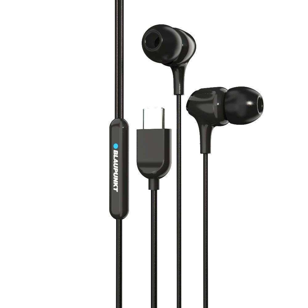 EM-01 Type C Wired Earphone with Noise Cancellation (Black)