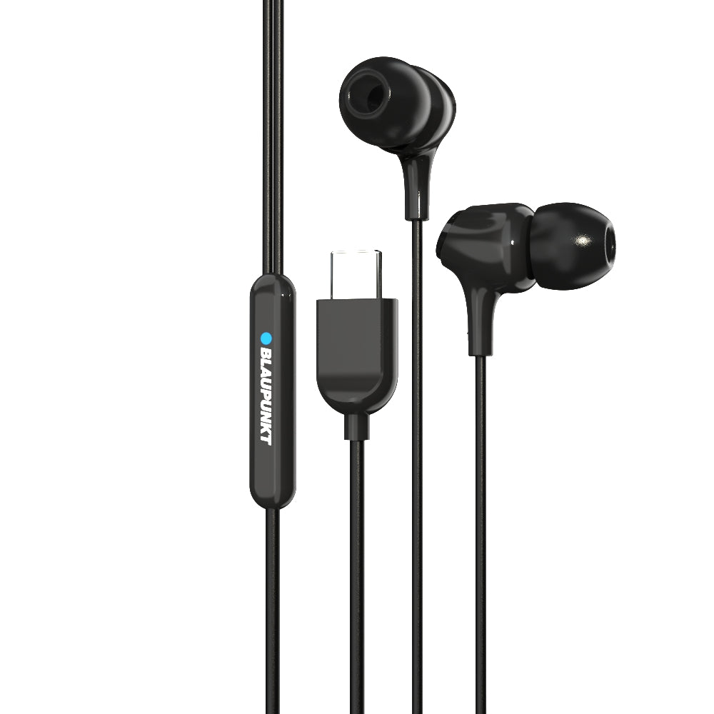 EM-01 Type C Wired Earphone with Noise Cancellation (Black)