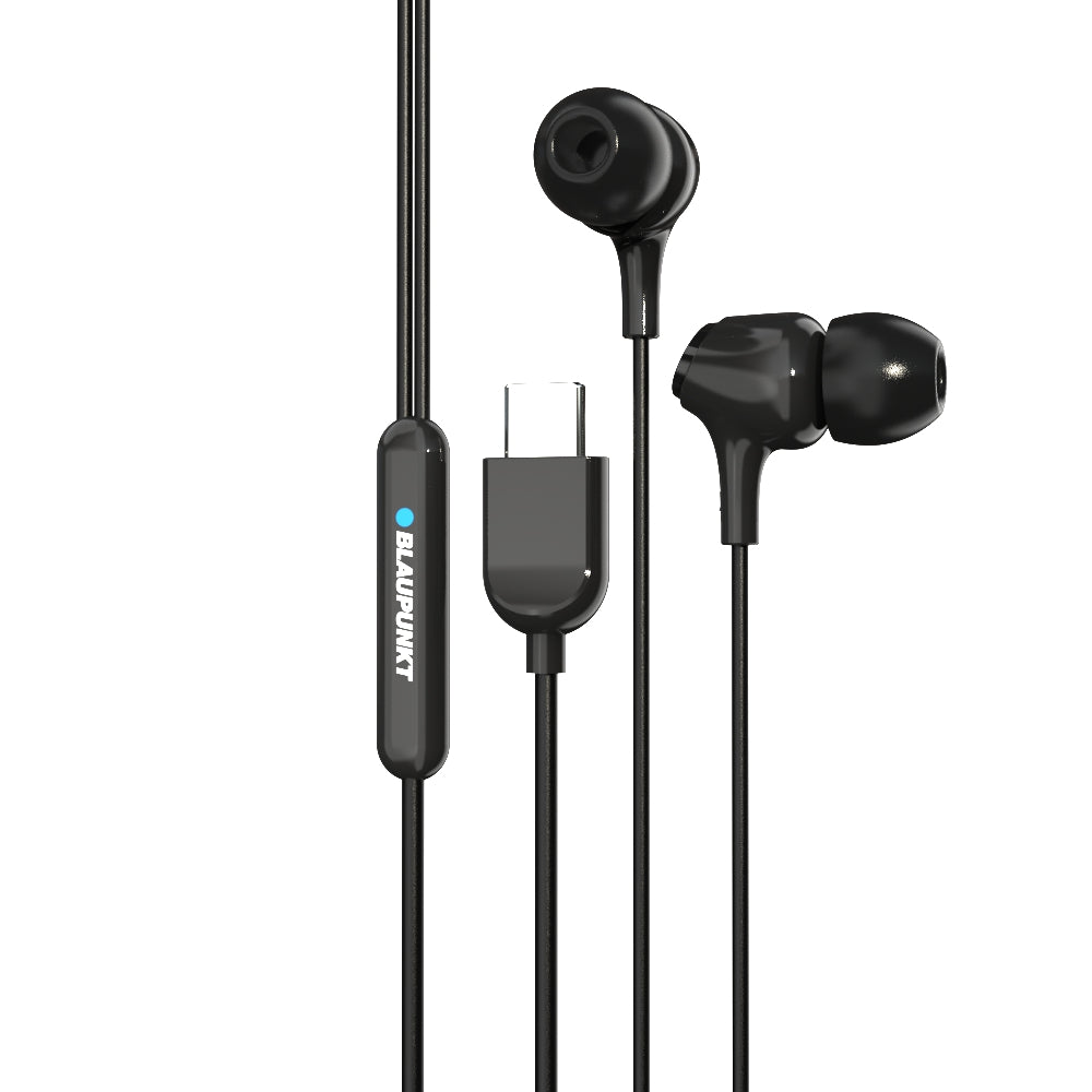 EM-01 Type C Wired Earphone with Noise Cancellation (Black)