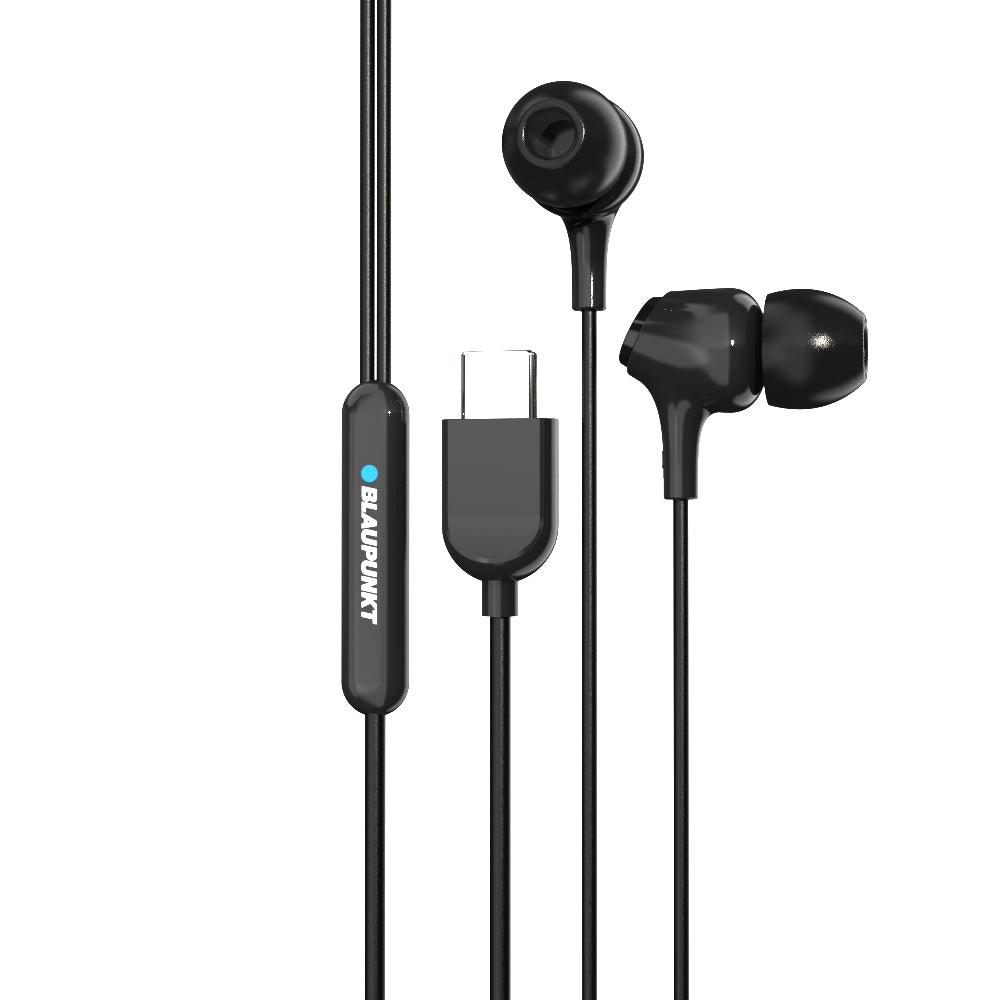 EM-01 Type C Wired Earphone with Noise Cancellation (Black)