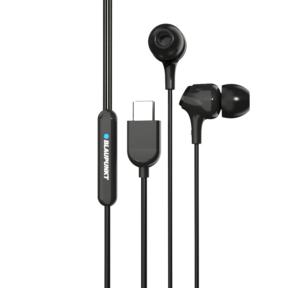 EM-01 Type C Wired Earphone with Noise Cancellation (Black)