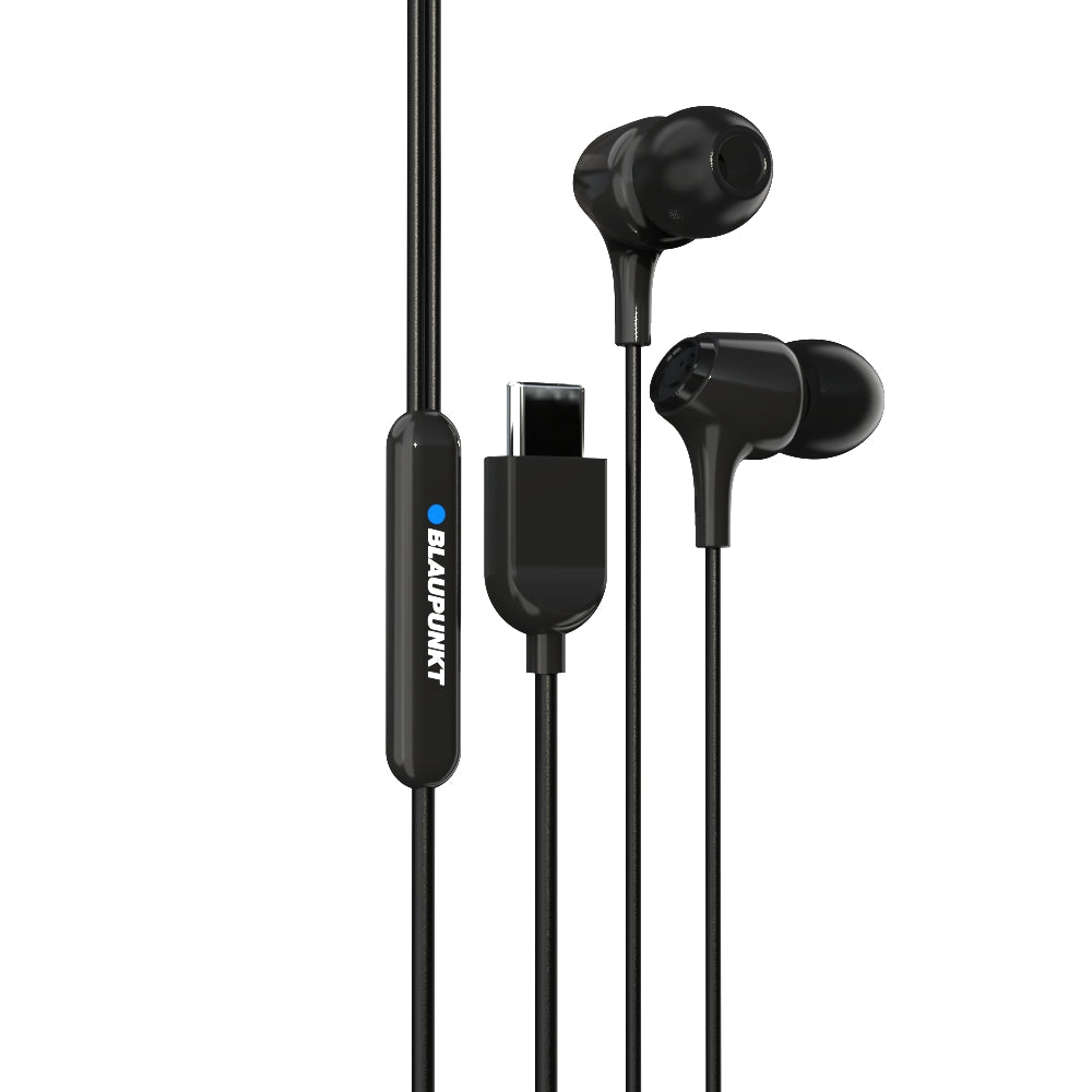 EM-01 Type C Wired Earphone with Noise Cancellation (Black)