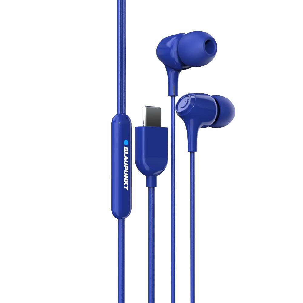 EM-01 Type C Wired Earphone with Noise Cancellation (Blue)