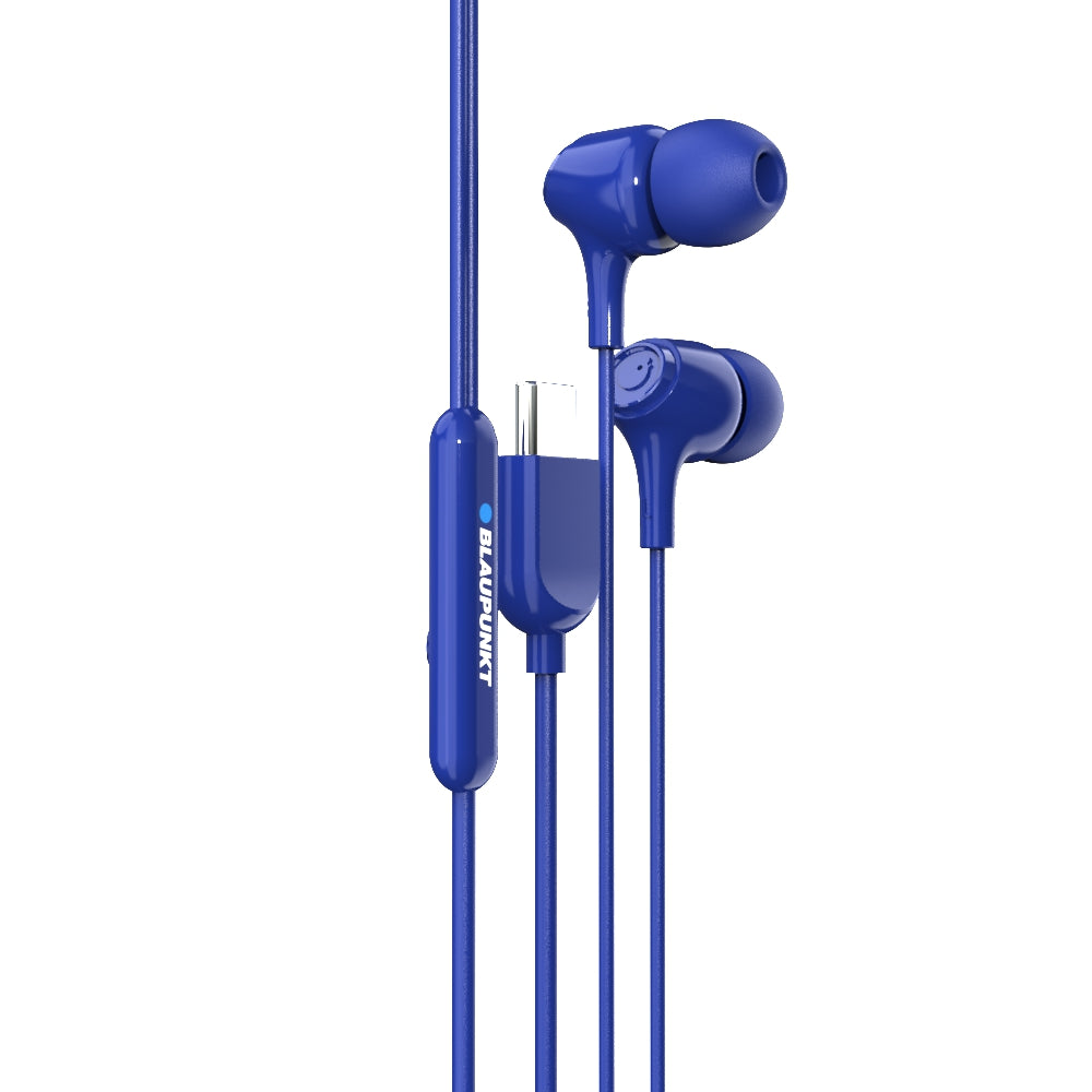 EM-01 Type C Wired Earphone with Noise Cancellation (Blue)