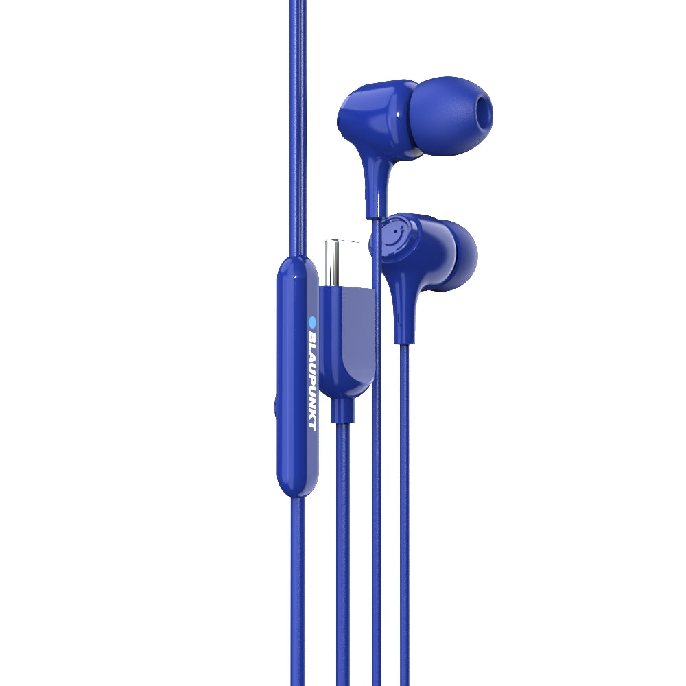 EM-01 Type C Wired Earphone with Noise Cancellation (Blue)