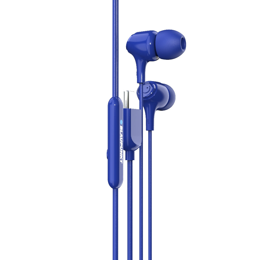 EM-01 Type C Wired Earphone with Noise Cancellation (Blue)