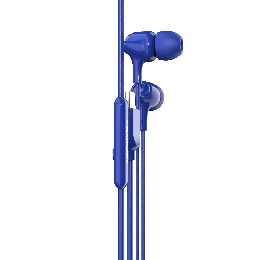 EM-01 Type C Wired Earphone with Noise Cancellation (Blue)