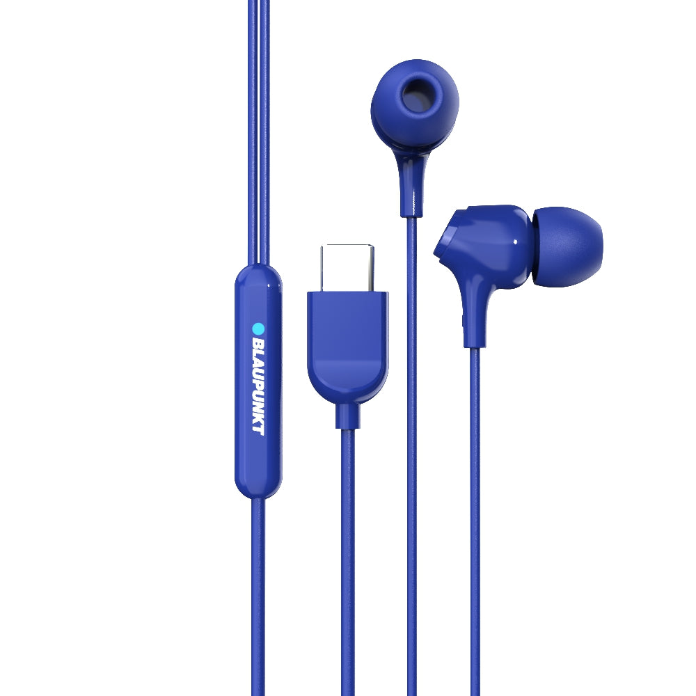 EM-01 Type C Wired Earphone with Noise Cancellation (Blue)