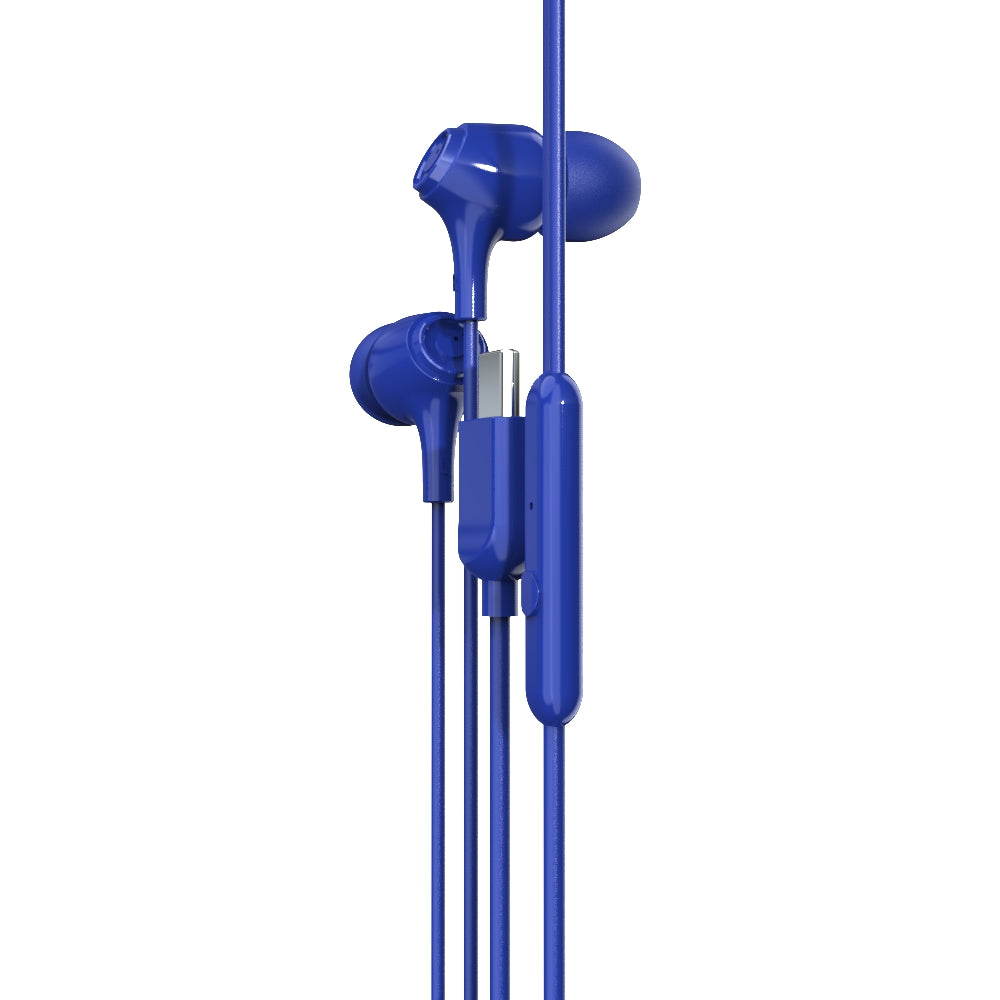 EM-01 Type C Wired Earphone with Noise Cancellation (Blue)