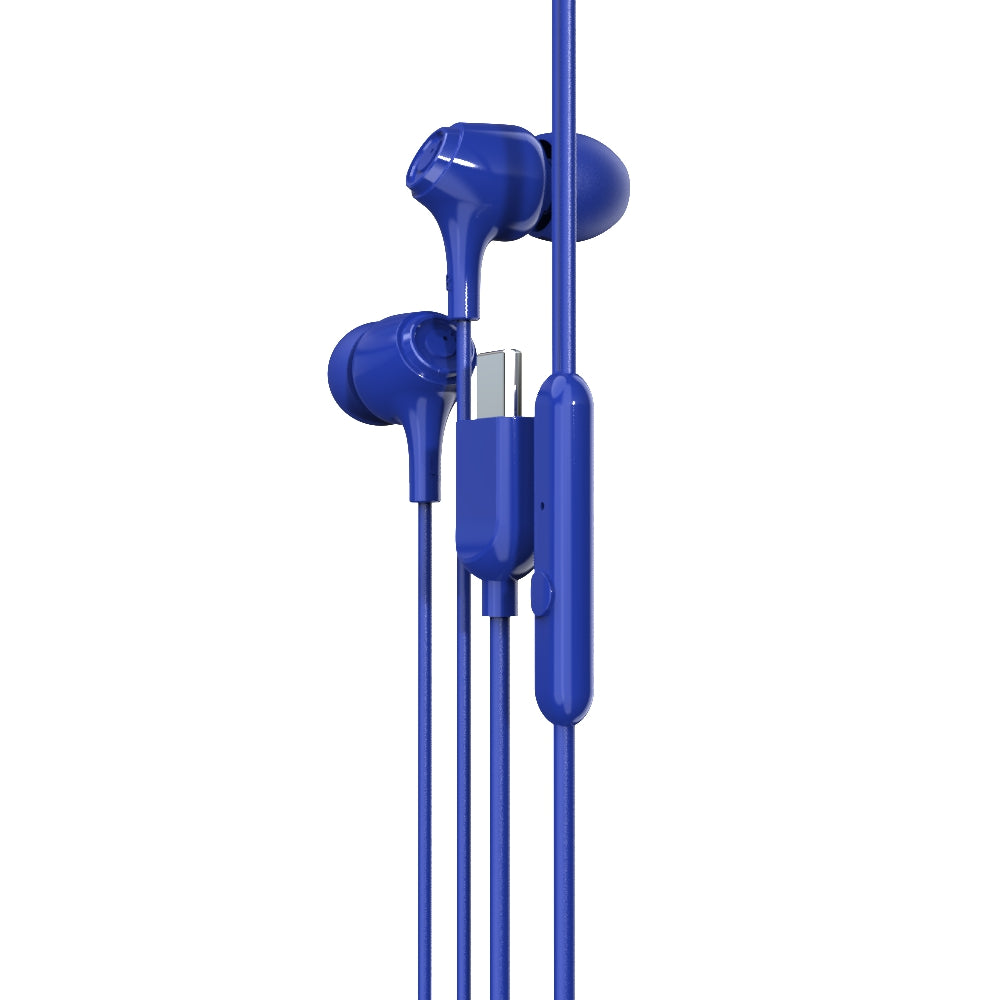 EM-01 Type C Wired Earphone with Noise Cancellation (Blue)