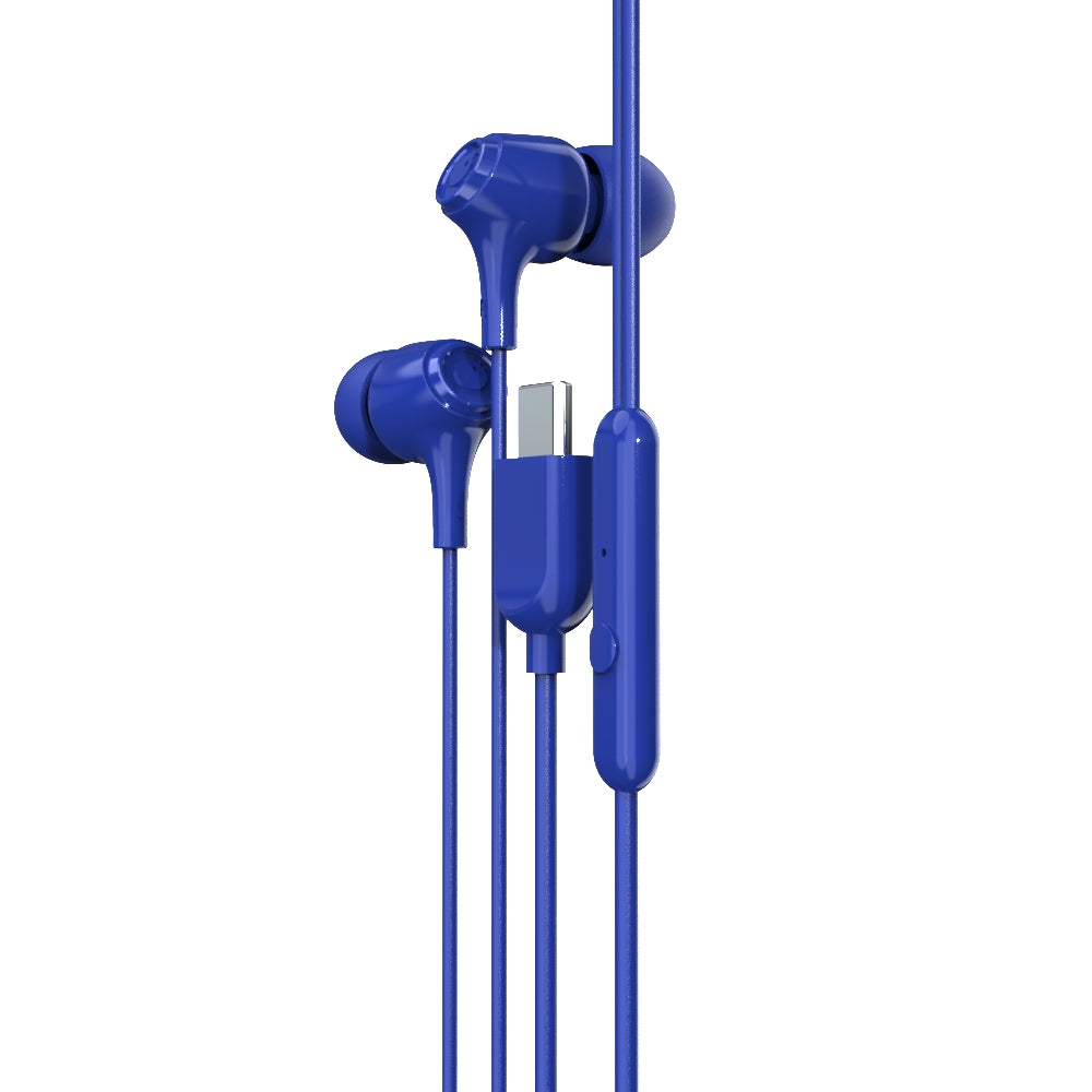 EM-01 Type C Wired Earphone with Noise Cancellation (Blue)