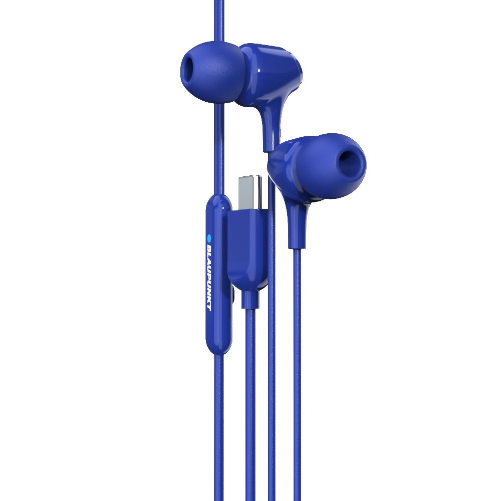 EM-01 Type C Wired Earphone with Noise Cancellation (Blue)