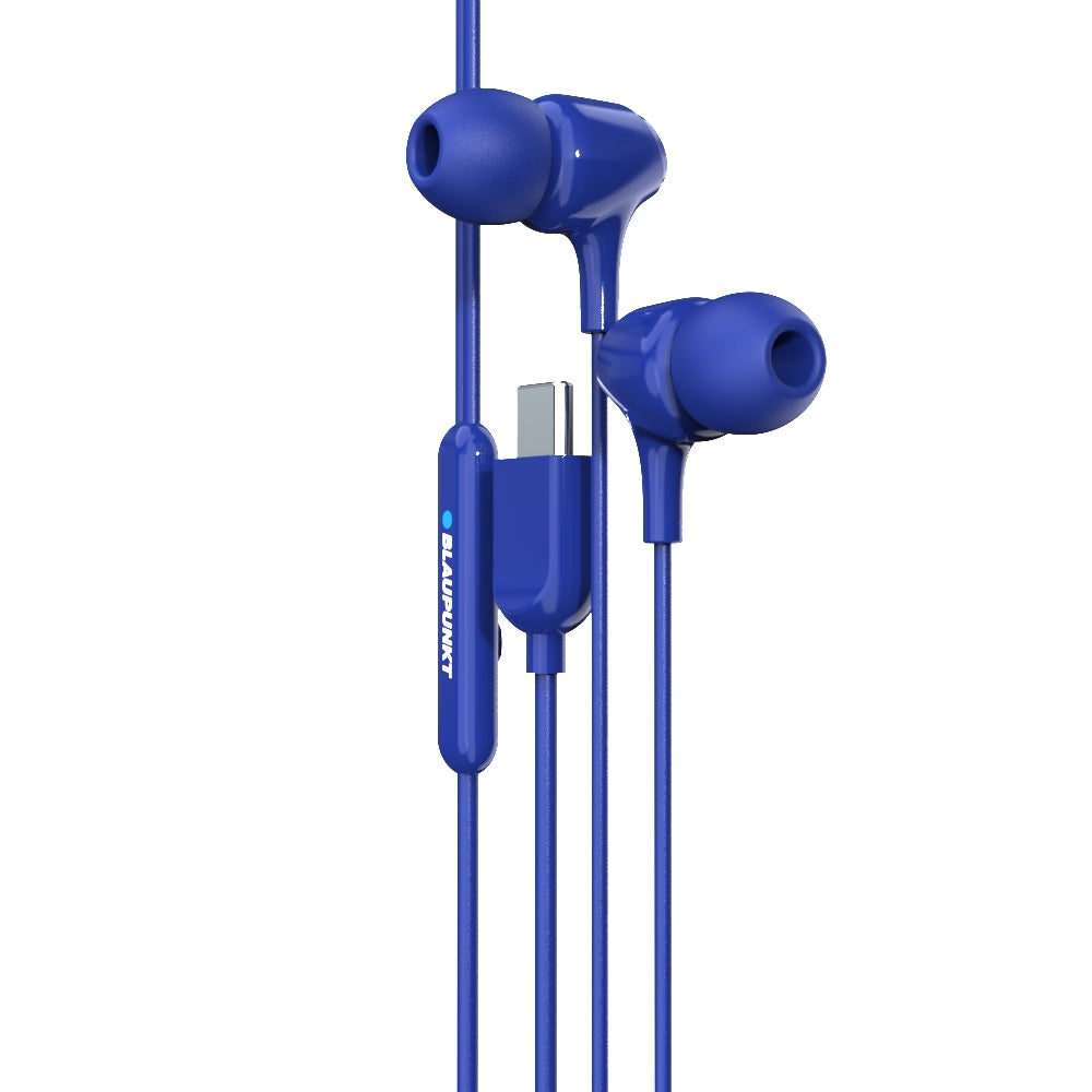 EM-01 Type C Wired Earphone with Noise Cancellation (Blue)