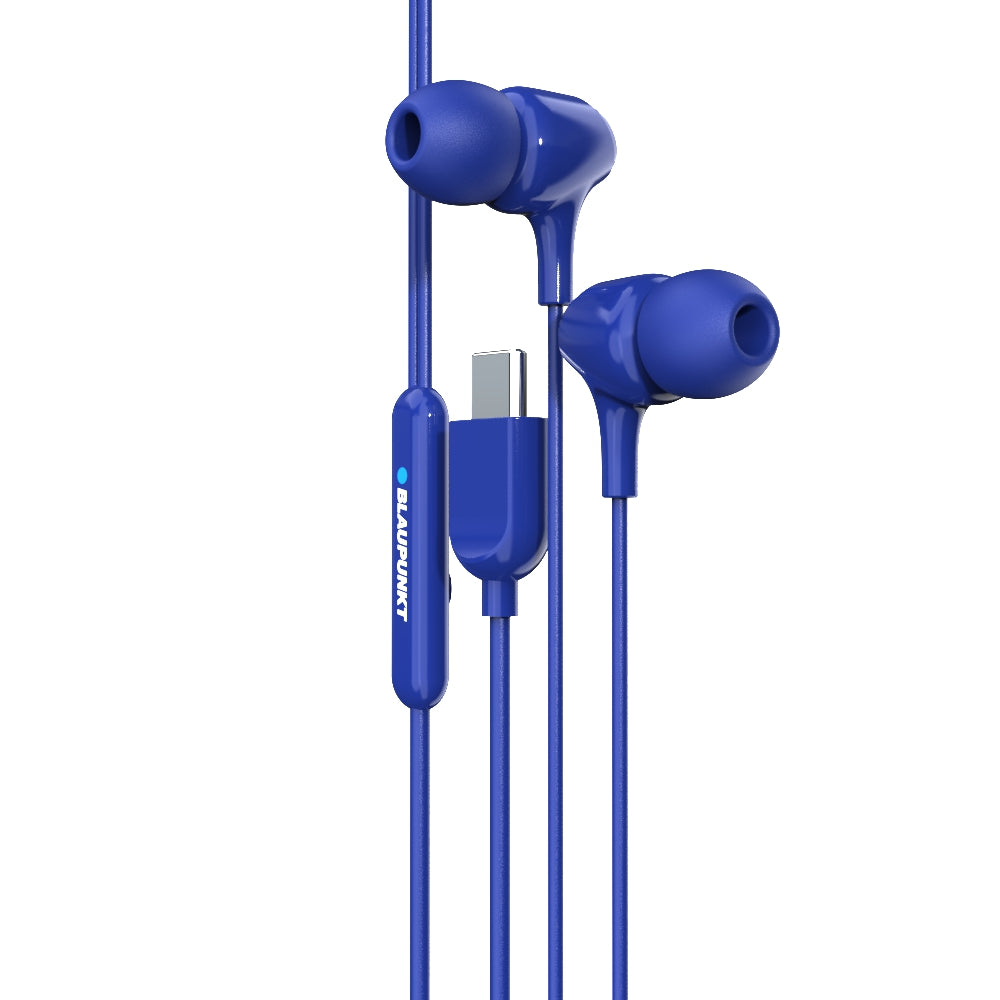 EM-01 Type C Wired Earphone with Noise Cancellation (Blue)