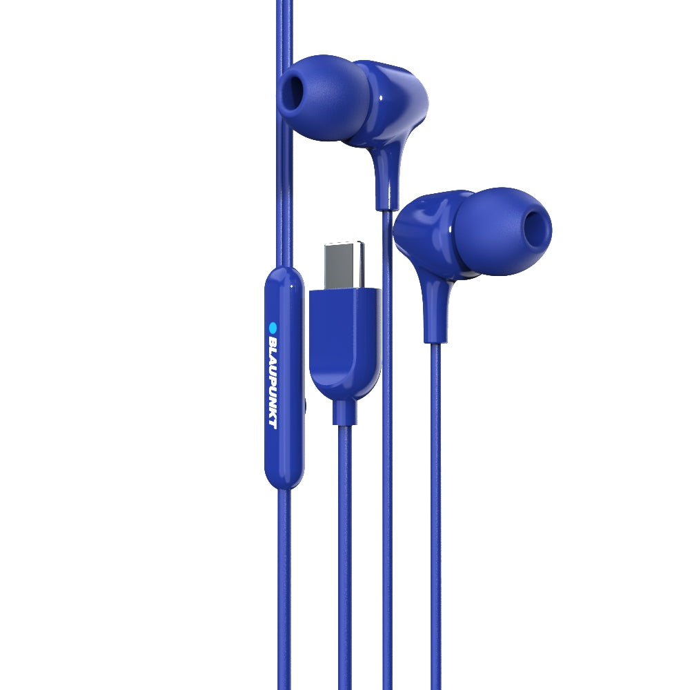 EM-01 Type C Wired Earphone with Noise Cancellation (Blue)