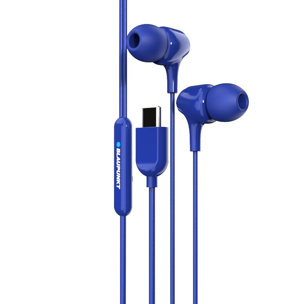 EM-01 Type C Wired Earphone with Noise Cancellation (Blue)