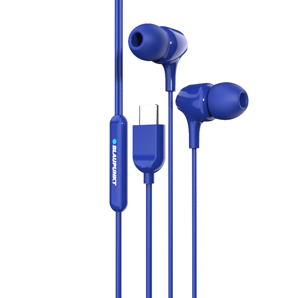 EM-01 Type C Wired Earphone with Noise Cancellation (Blue)