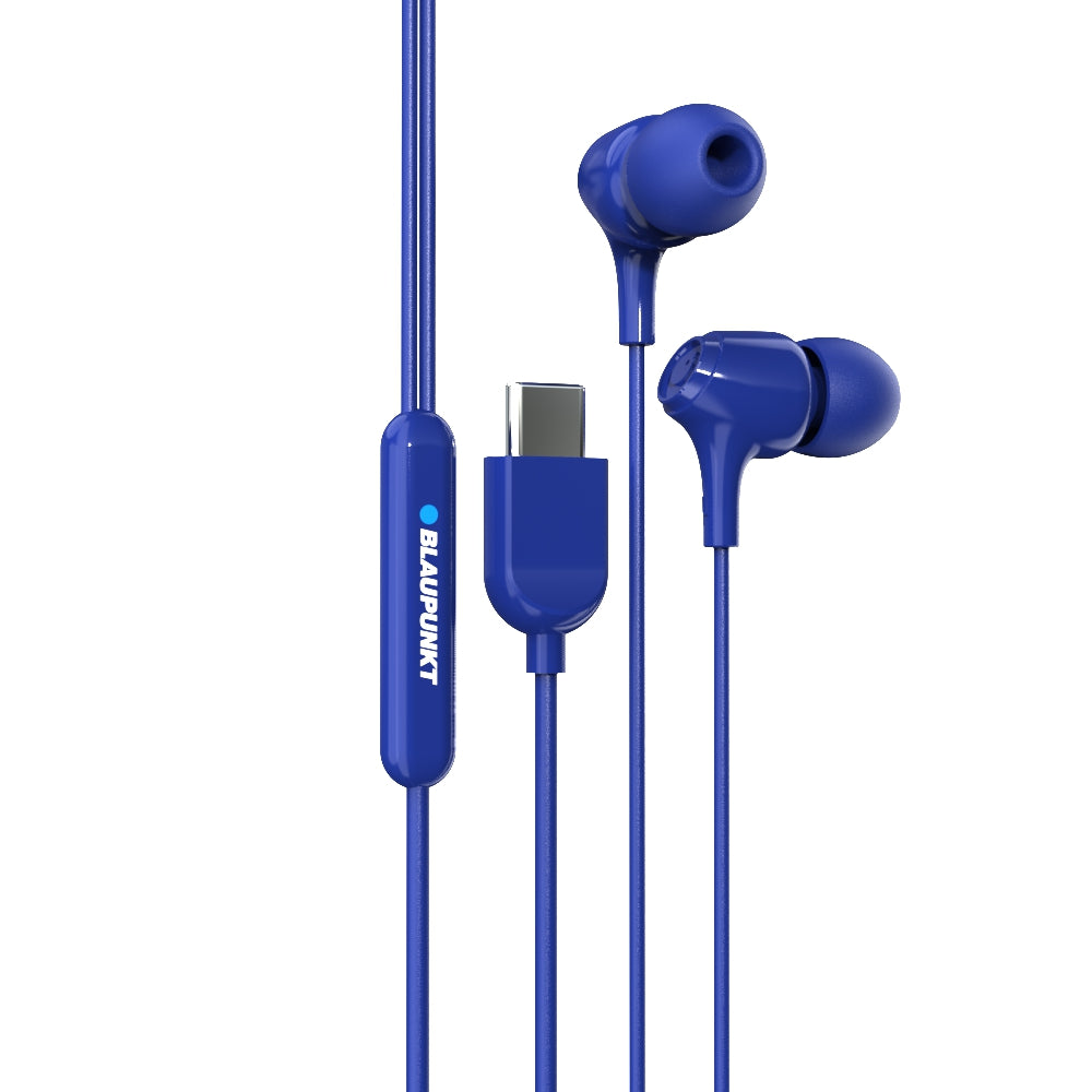 EM-01 Type C Wired Earphone with Noise Cancellation (Blue)