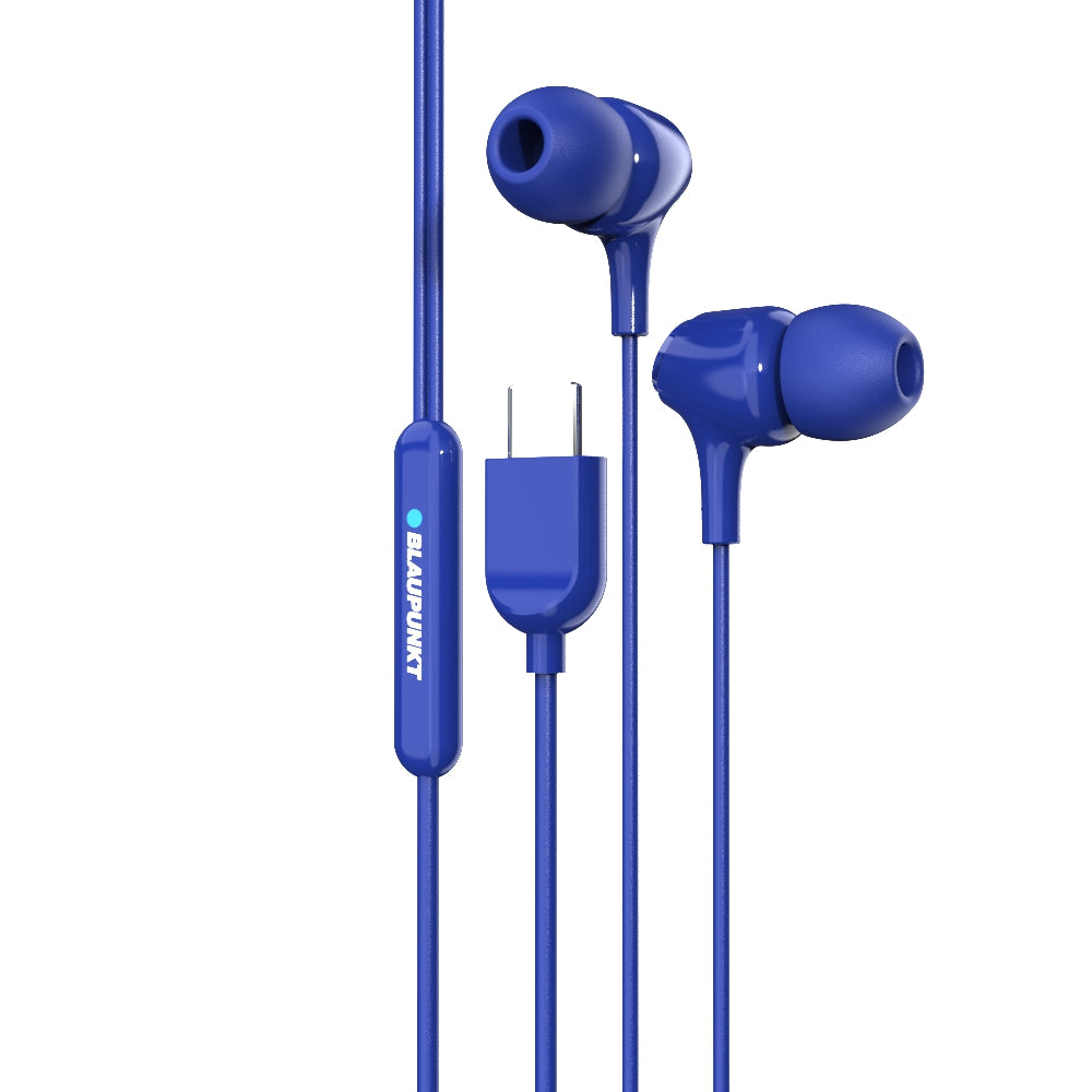 EM-01 Type C Wired Earphone with Noise Cancellation (Blue)