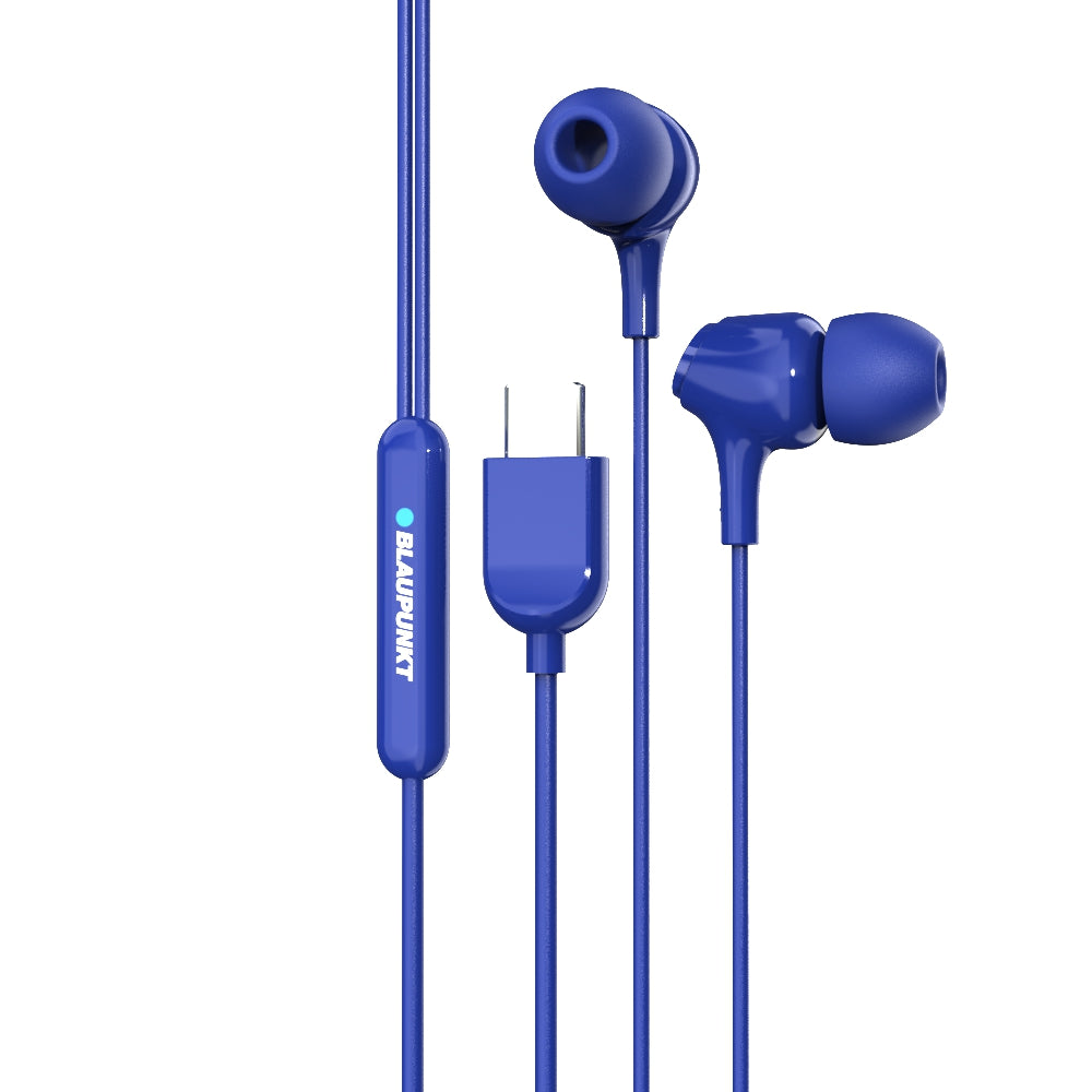 EM-01 Type C Wired Earphone with Noise Cancellation (Blue)