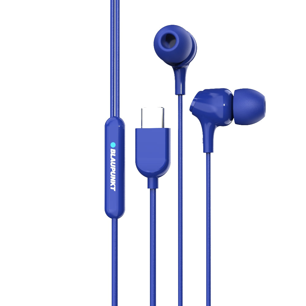 EM-01 Type C Wired Earphone with Noise Cancellation (Blue)