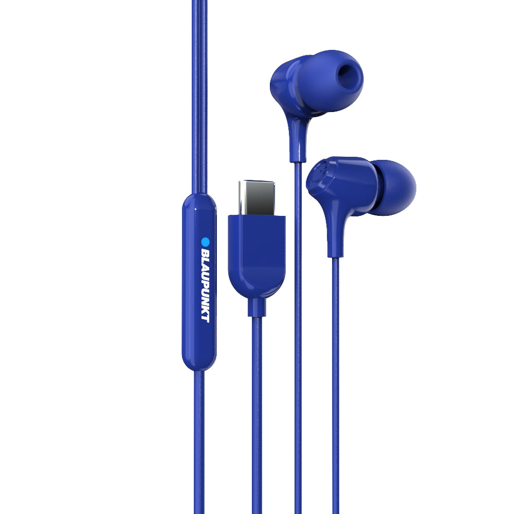 EM-01 Type C Wired Earphone with Noise Cancellation (Blue)