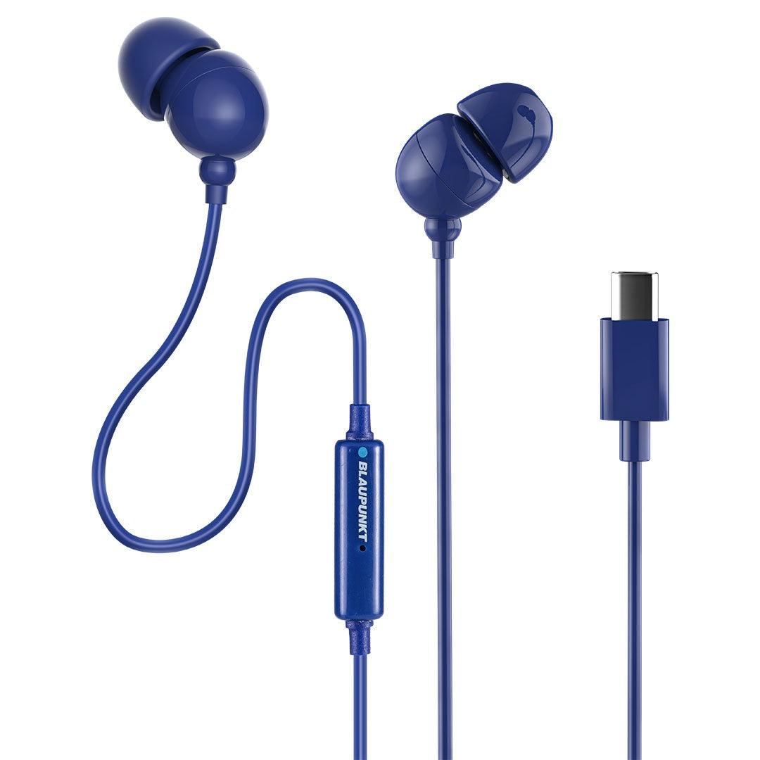 EM06 Type C Wired Earphone(Blue) - Blaupunkt India