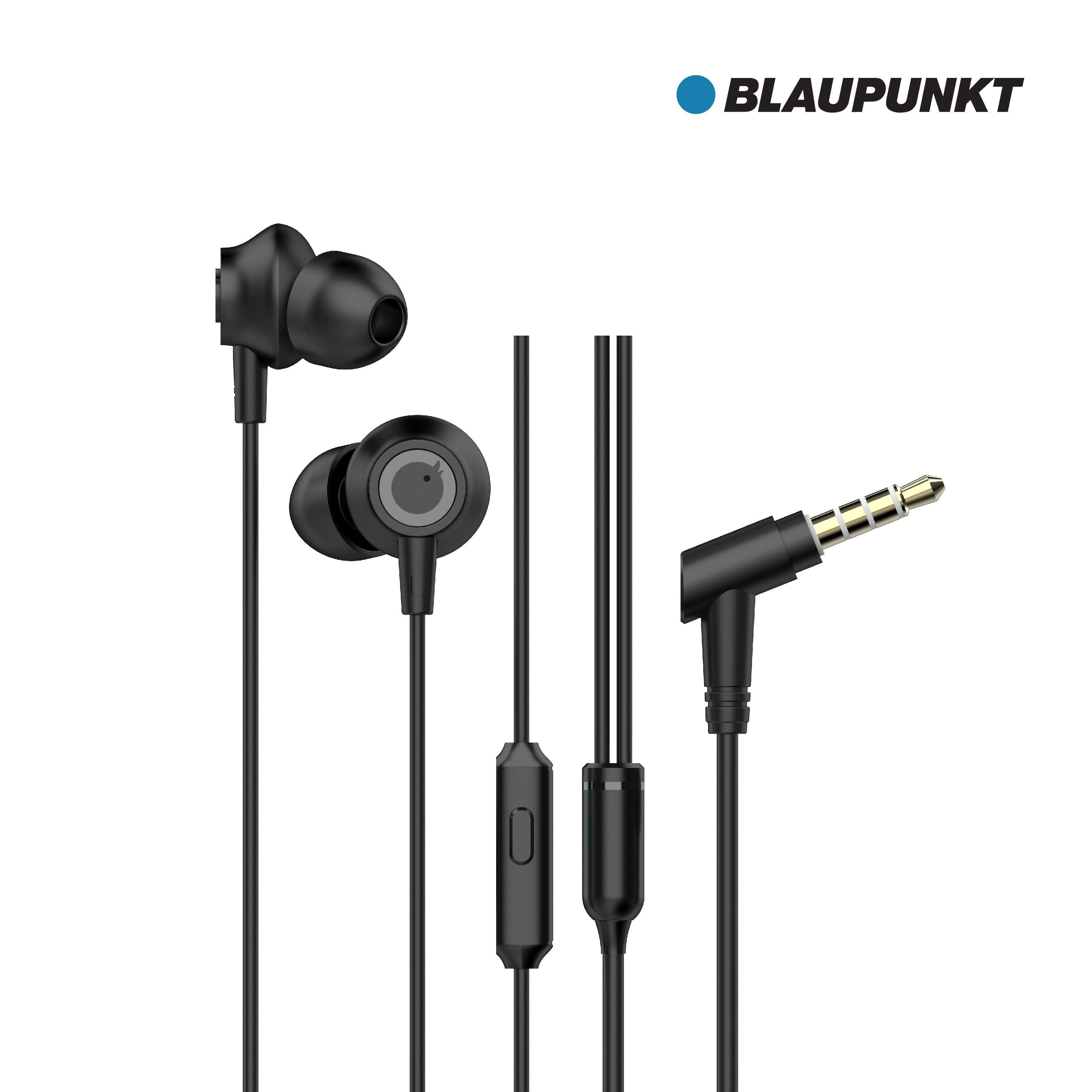 (Like new) Recertified EM-10 Wired Earphone with Advanced Noise Cancellation Mic (Black) - Blaupunkt India