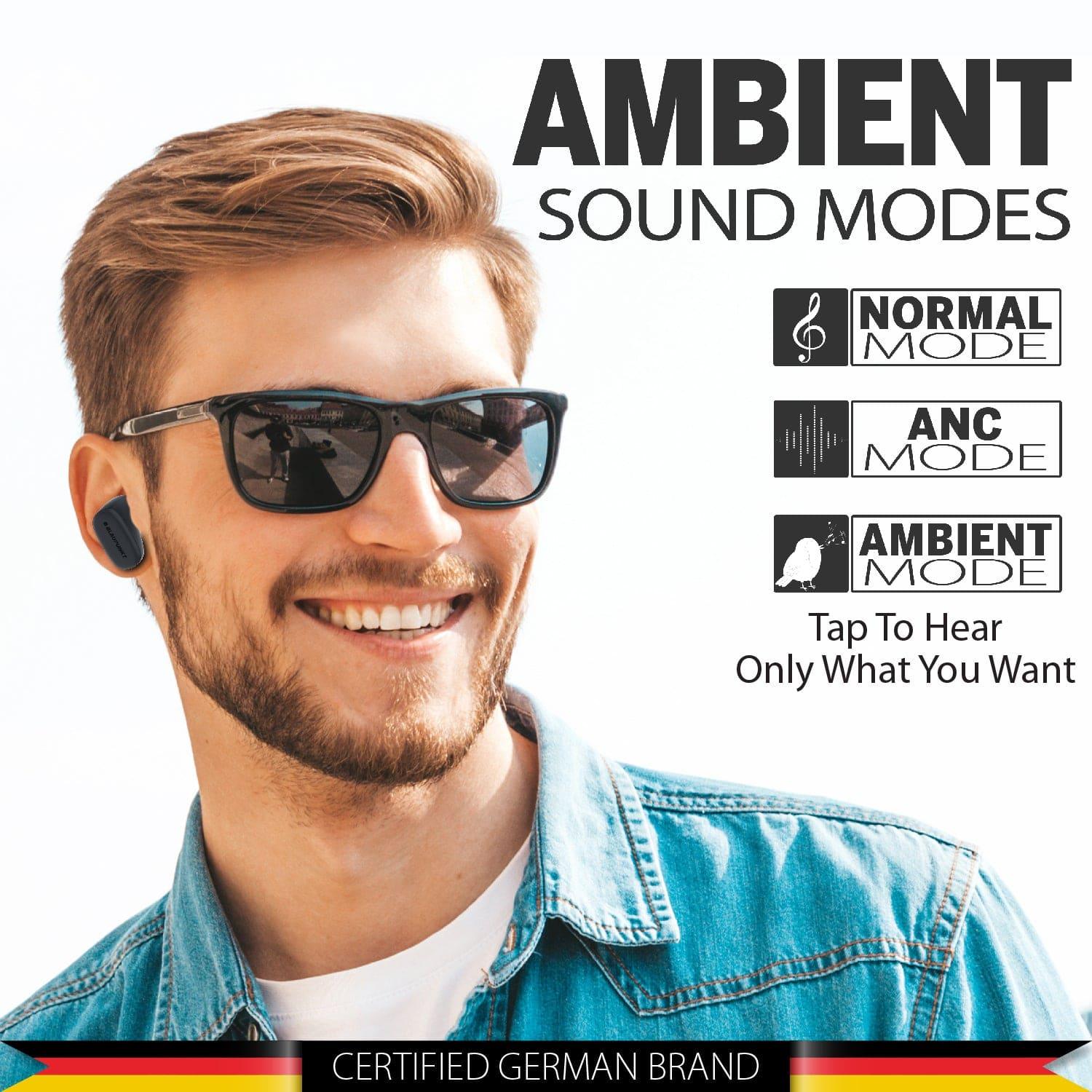 BTW09 MOKSHA ANC BK Bluetooth Headset | Ambient Mode Noise Cancelling