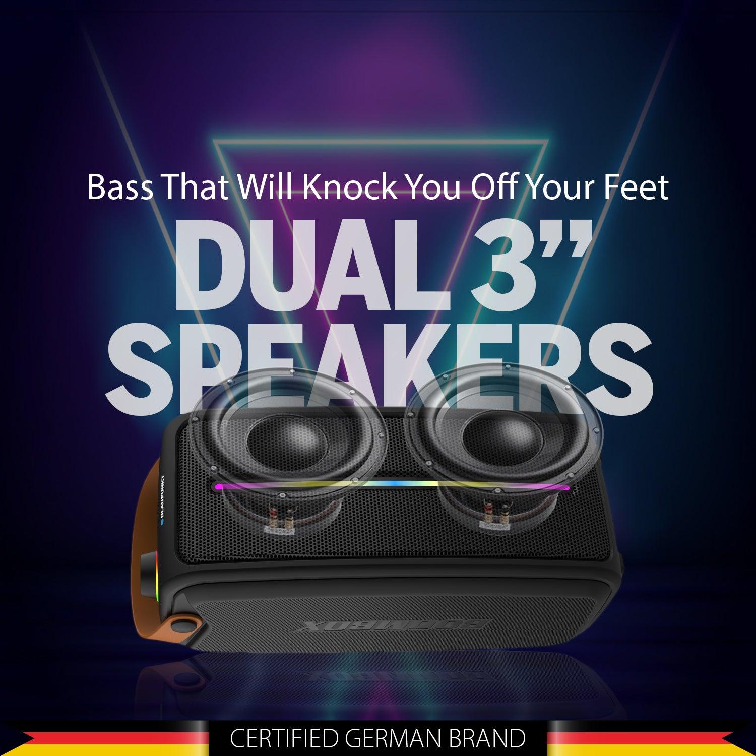 Blaupunkt PS30 | Bluetooth Party Speaker | Dual 3'' Speaker