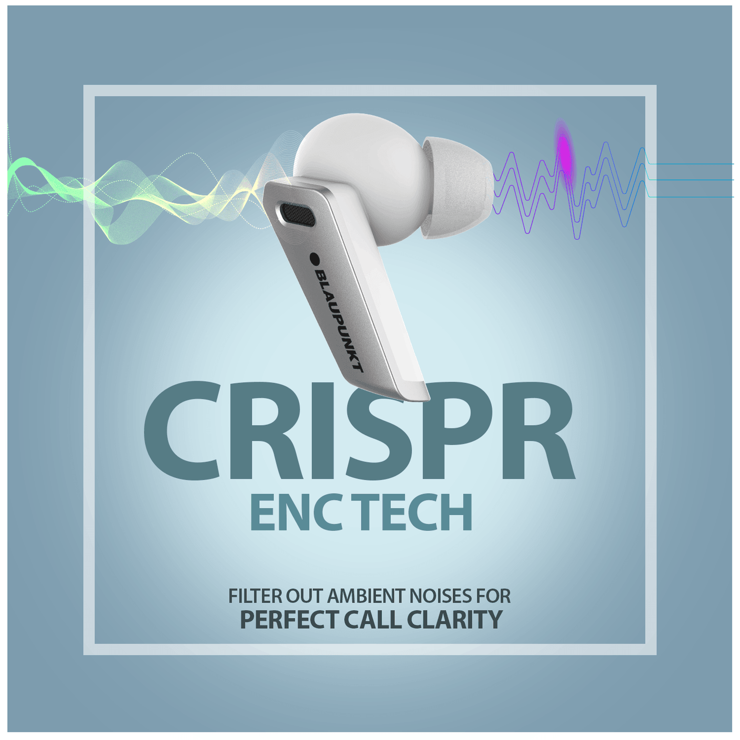 Blaupunkt BTW300 White Earbuds |ENC CRISPR TECH