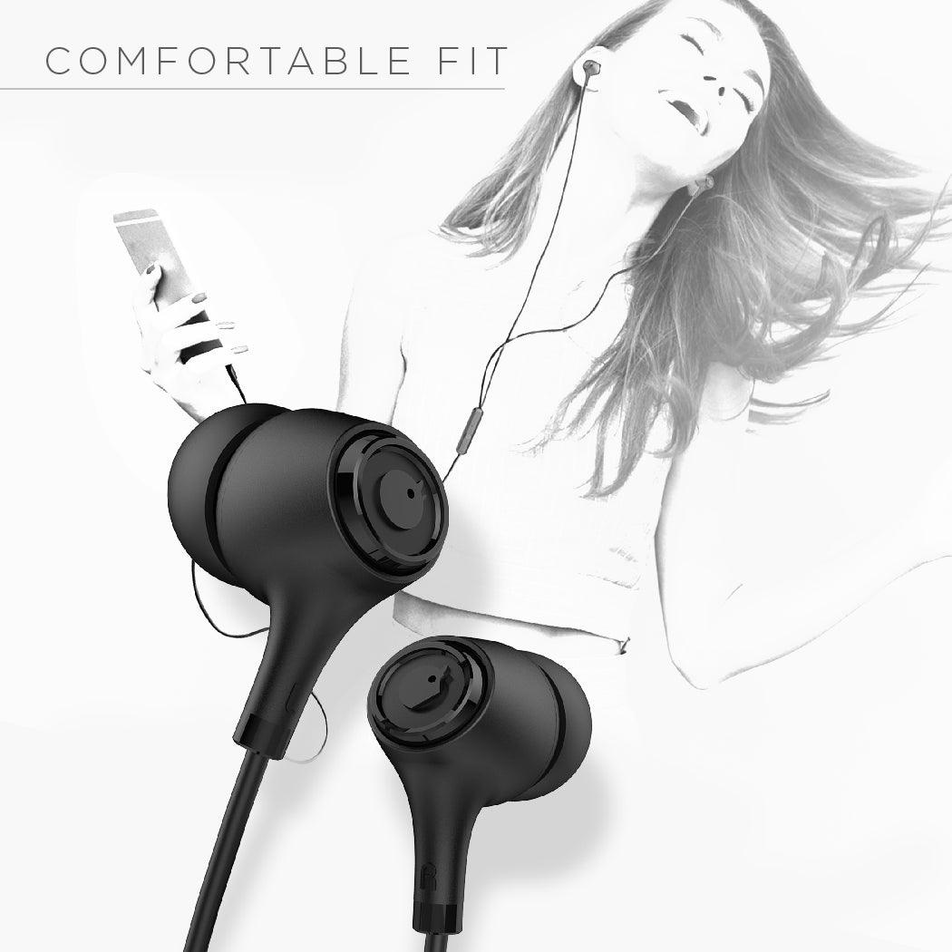 Blaupunkt EM-01 Black Wired Earphone |Deep Bass HD Sound Mobile Headset