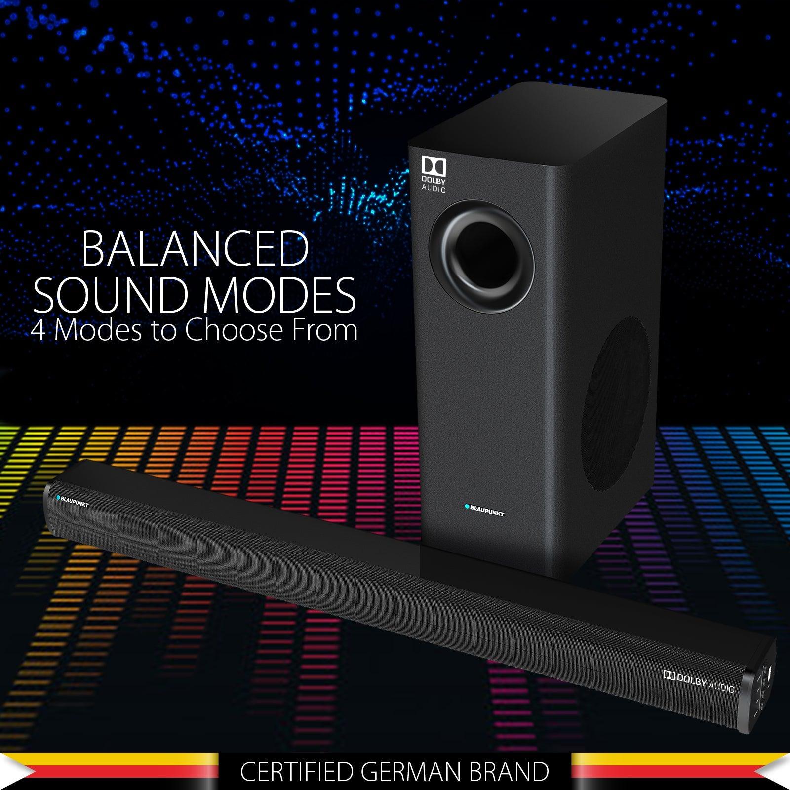 Blaupunkt Recertified SBW03 Dolby Soundbar|HDMI-ARC, Bluetooth, AUX, USB